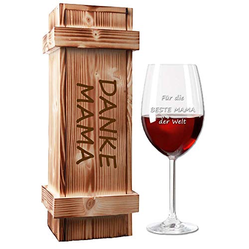 Weinglas (Leonardo) mit Holzkiste im Geschenk-Set...