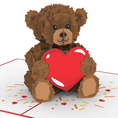 PaperCrush® Pop-Up Karte Valentinstag „Teddy...