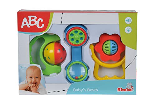Simba 104018066 - ABC 3-teiliges Baby Rassel Set