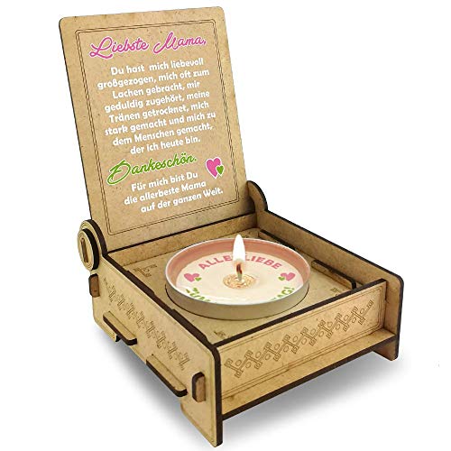 Candle IN THE BOX, beste Mama der Welt Kerze,...
