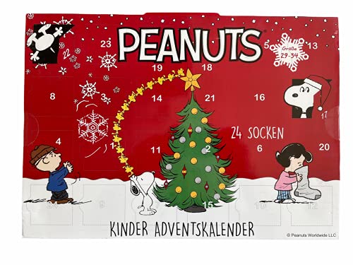 daniplus Peanuts Kinder Adventskalender mit 24...