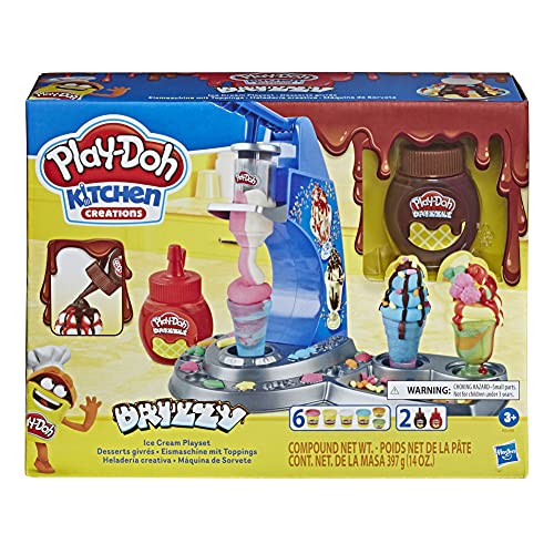 Play-Doh E6688 Drizzy Eismaschine mit Toppings,...