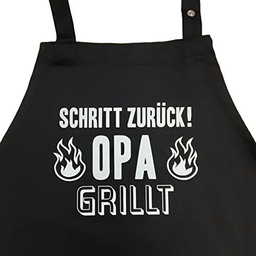 Schritt zurück! Opa grillt - Grillschürze für...