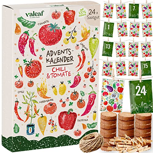 valeaf Saatgut Adventskalender 2022 Chili Tomate I...